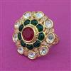 Kundan Adjustable Ring With Carat Plating