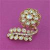 Kundan Adjustable Ring With Gold Plating