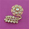 Kundan Adjustable Ring With Gold Plating