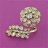Kundan Adjustable Ring With Gold Plating