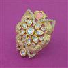 Kundan Adjustable Ring With Gold Plating