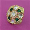 Kundan Adjustable Ring With Gold Plating