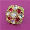 Kundan Adjustable Ring With Gold Plating