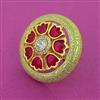 Kundan Adjustable Ring With Gold Plating