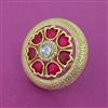 Kundan Adjustable Ring With Gold Plating