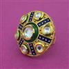Kundan Adjustable Ring With Gold Plating