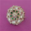 Kundan Adjustable Ring With Carat Plating