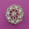Kundan Adjustable Ring With Carat Plating