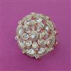 Kundan Adjustable Ring With Carat Plating