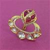 Kundan Adjustable Ring With Carat Plating