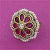 Kundan Adjustable Ring With Victorian Plating