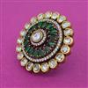 Kundan Adjustable Ring With Victorian Plating