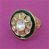 Kundan Adjustable Ring With Carat Plating
