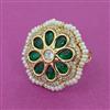 Kundan Adjustable Ring With Carat Plating