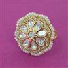 Kundan Adjustable Ring With Carat Plating