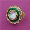 Kundan Adjustable Ring With Carat Plating