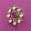 Kundan Adjustable Ring With Carat Plating