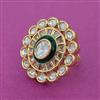 Kundan Adjustable Ring With Carat Plating