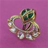 Kundan Adjustable Ring With Victorian Plating