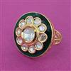 Kundan Adjustable Ring With Carat Plating