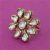 Kundan Adjustable Ring With Carat Plating