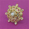 Kundan Adjustable Ring With Gold Plating