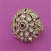 Kundan Adjustable Ring With Gold Plating