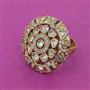 Kundan Adjustable Ring With Gold Plating