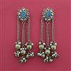 Antique Long Earring With Mehndi Plating