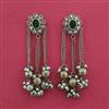 Antique Long Earring With Mehndi Plating