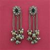 Antique Long Earring With Mehndi Plating
