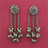Antique Long Earring With Mehndi Plating