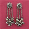 Antique Long Earring With Mehndi Plating