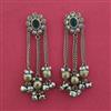 Antique Long Earring With Mehndi Plating