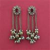 Antique Long Earring With Mehndi Plating
