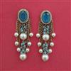 Antique Pearl Earring With Mehndi Plating