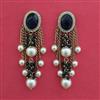 Antique Pearl Earring With Mehndi Plating