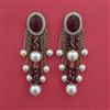 Antique Pearl Earring With Mehndi Plating
