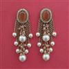 Antique Pearl Earring With Mehndi Plating