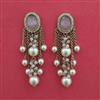 Antique Pearl Earring With Mehndi Plating