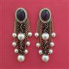 Antique Pearl Earring With Mehndi Plating