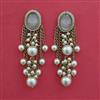 Antique Pearl Earring With Mehndi Plating