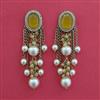 Antique Pearl Earring With Mehndi Plating