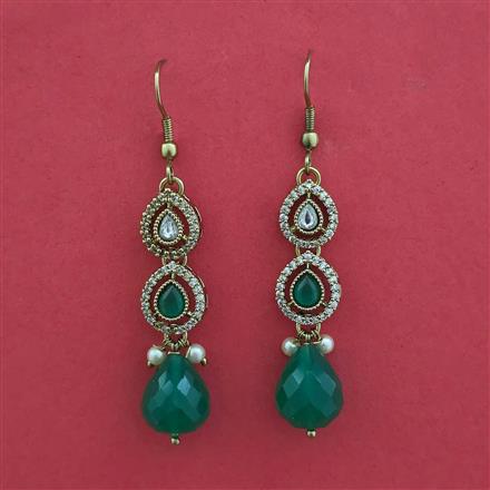 Antique Delicate Earring With Mehndi Plating