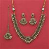Antique Pearl Necklace with Mehndi Plating