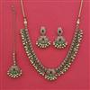 Antique Pearl Necklace with Mehndi Plating