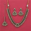 Antique Pearl Necklace with Mehndi Plating