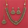 Antique Pearl Necklace with Mehndi Plating