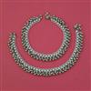 Antique Pearl Payal With Mehndi Plating