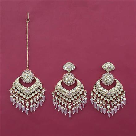 Kundan Classic Earring Tikka With Carat Plating